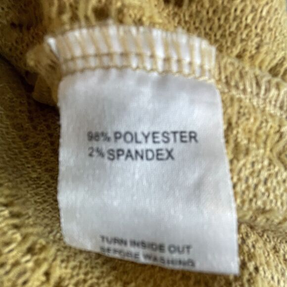 Sabo Knit Set Womens XS Yellow Cable Knit Stretch Shorts Sweater - Picture 3 of 7